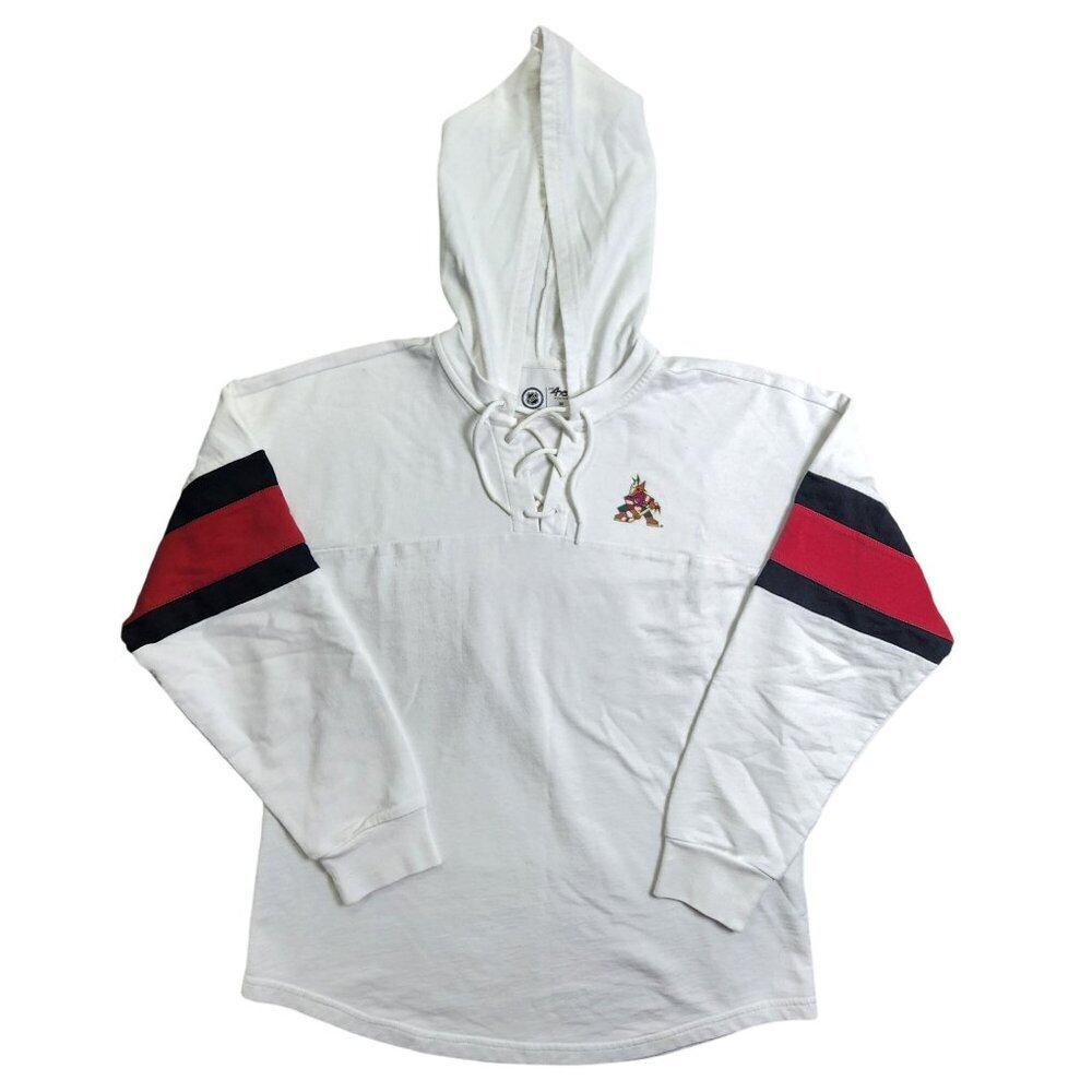 Arizona Coyotes NHL Womens White Lace-Up Hoodie By G-III 4Her M